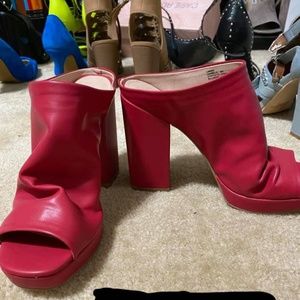 Madden Girl Red Faux Leather Heels